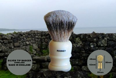 Rooney Shaving Brush, Style 1, Small, Genuine Silvertip.jpg