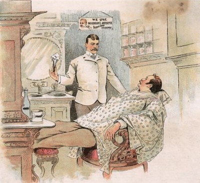 Bradobrei.71a.Scene in an American barbershop. 1892.1.jpg