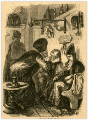 Bradobrei.124.Barbier armеnien а Konstantinopel.Adolphe Laurent Joanne.PNG