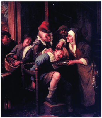 Bradobrei.167.Jan Steen (1626-1679.)extraction of the stone of madness.PNG