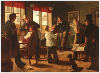 Bradobrei.233.At the Barber.Harald Schiodte.PNG