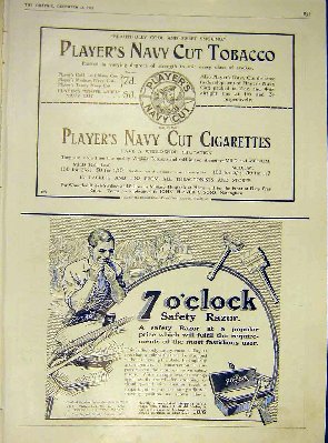 Player'S Navy Cut Tobacco Cigarettes 7 O'Clock Razor.jpg