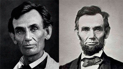 Линкольн безбородый и с бородой.jpg